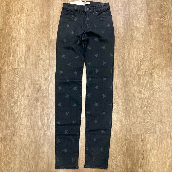 H&M Denim - H&M Black Star Patterned Women’s Skinny Jeans Super Stretch NWT Size 2